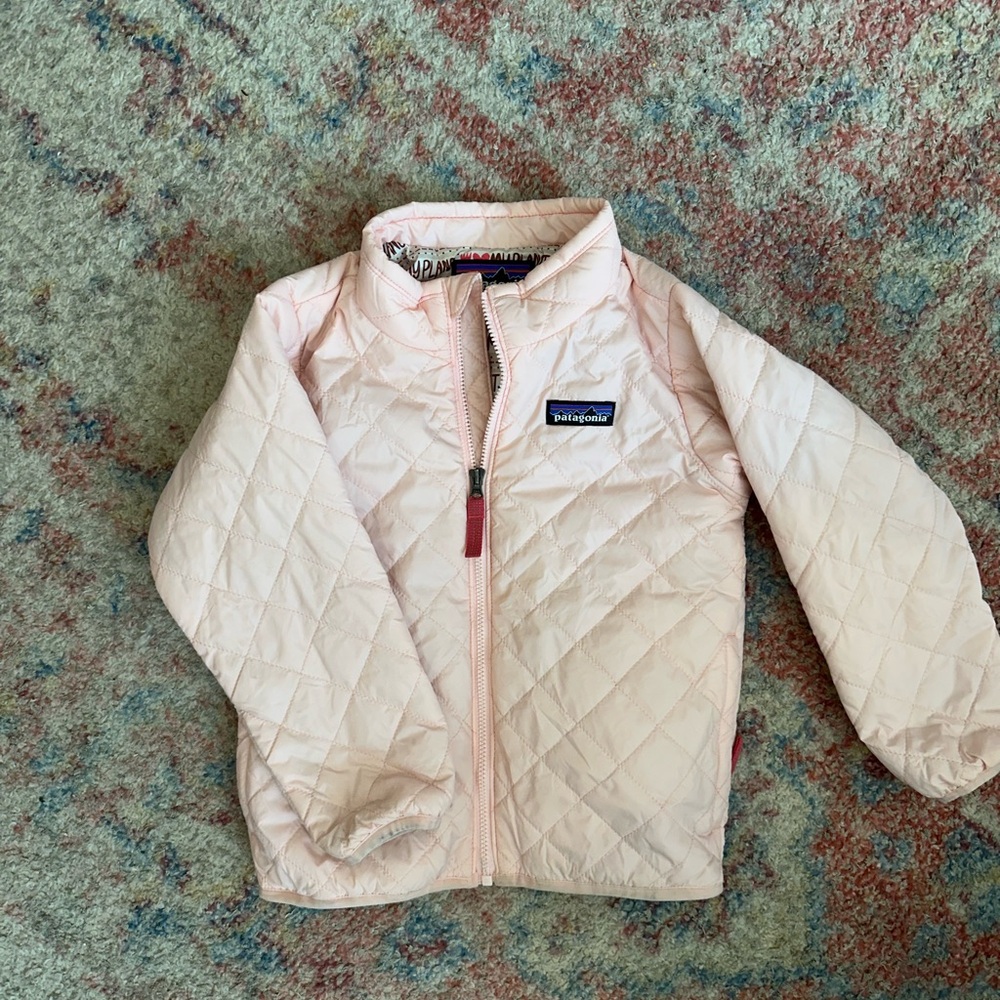 Girls Light Pink Patagonia Quilter Jacket - 4T